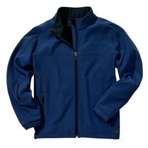 Charles River Apparel Men's Softshell Jacket Size Small Solid Blue Soft Warm